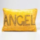 962 KA34959_c Cuscino giallo con scritta Angel in rilievo 35x50cm