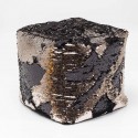 Sgabello Disco Queen oro-nero 45x45