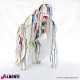 963 PLGORILLASTR_d Gorilla bianco strisce 130cm