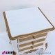962 BA2098_a Comodino barocco 3 cassetti bianco decorazioni oro 46x50x69
