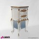 962 BA2102_a Comodino barocco 2 cassetti bianco decorazioni oro 38x30x74 cm