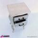 962 BA2105_a Comodino 2 cassetti foglia foglia argento 50x33x73,5 cm