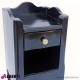 962 BA2106_a Comodino Versailles nero 1 cassetto e 1 ripiano 25x26x69 cm