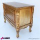 962 BA2108_a Comò 3 cassetti foglia oro 105x51x85 cm