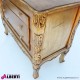 962 BA2108_a Comò 3 cassetti foglia oro 105x51x85 cm
