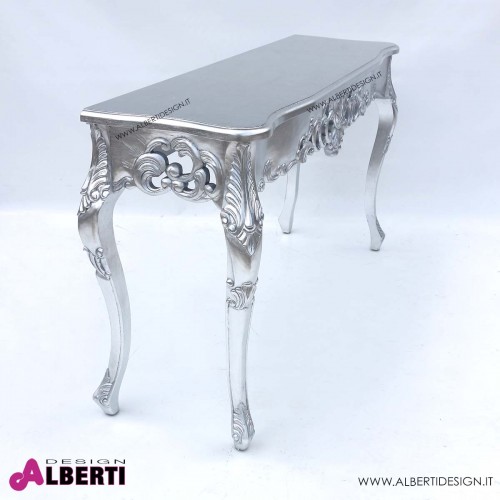 962 BA2111_b Console foglia silver130x38x74
