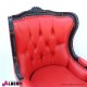 962 BA2130_d Chaise Lounge 188x72x120 black/  velluto rosso