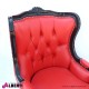 962 BA2130_d Chaise Lounge 188x72x120 black/  velluto rosso