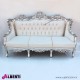 962 BA2132_d Divano foglia silver/bianco      212x86x115