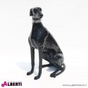 Cane levriero nero in vetroresina 80x55