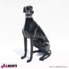 963 PLA490N_a Cane levriero nero 80x55x35cm