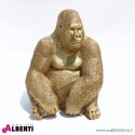 Gorilla oro in vetroresina 75cm