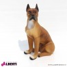 963 PLA275_a Cane boxer in vetro resina H 65cm