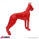 963 PLA387R_e Cane rosso 110x125cm