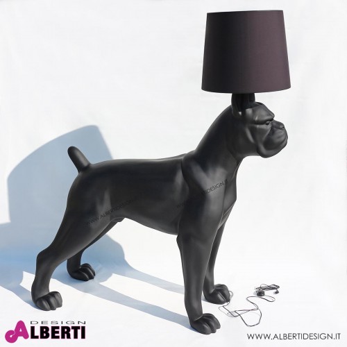 963 C198XLNER^L+I_a Cane nero con lampada190x76x205cm+imballo