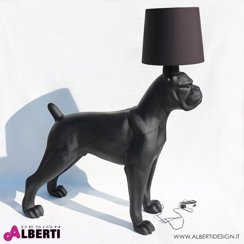 963 C198XLNER^L+I_a Cane nero con lampada190x76x205cm+imballo