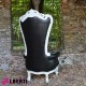 962 BAKINGW^B-SI_b Poltrona KING white/black        pelle sintetica 100x78x182