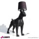 963 C198XLNER^L+I_i Cane nero con lampada190x76x205cm+imballo