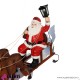 963 107g_d Babbo Natale c/slitta 2renneH65cm