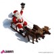 963 107g_e Babbo Natale c/slitta 2renneH65cm