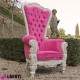 962 BAKINGW^P-AL_d Poltrona KING white/pink simil-  Alcantara 100x78x182