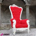 Poltrona KING barocco white/red