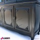 962 BA2058_h Libreria Anversa black completa  4+4 ante 232x51x232