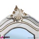 962 BA2071_d Armadio Lisa 3ante bianco guarniz oro 210x66x220