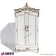 962 BA2120_a Armadio 2 ante bianco decorazioni oro 110x51x220 cm