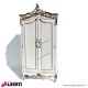 962 BA2120_a Armadio 2 ante bianco decorazioni oro 110x51x220 cm