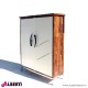 Credenza PRIMITIV plus 123x43x155 in teak di recupero e gambe in acciaio INOX