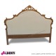 962 BALMARGL^C_d Letto MARSIGLIA gold foglia/creamtess. c/motivo ornam.218x180x162