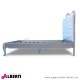 962 BALNIZSL^W-SI_d Letto NIZZA silver foglia/white  pelle sintetica 218x180x152