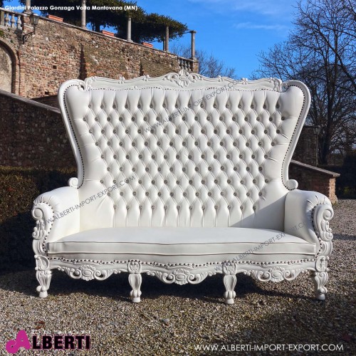 962 BAMARW^W_b Divano MARILYN white/white       pelle sintetica 212x78x174