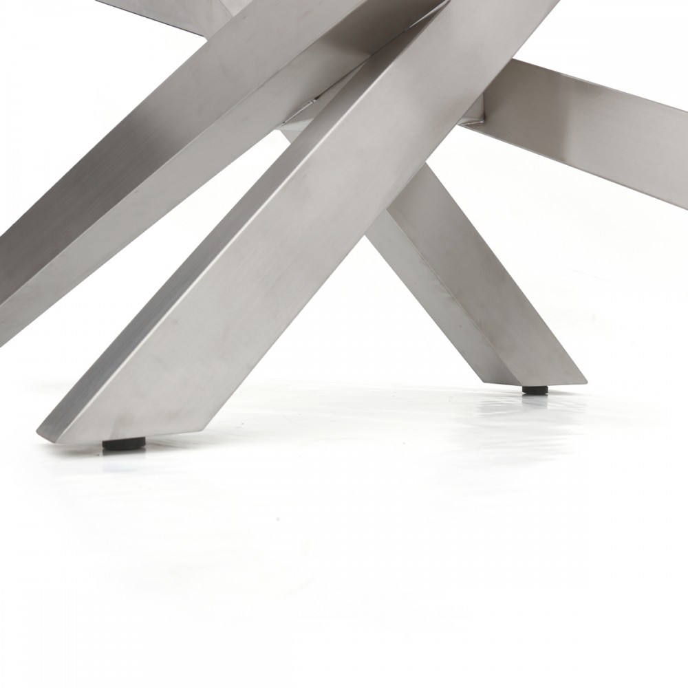 Keleer: Base in Acciaio Inox per Tavoli Design - Lucidatura a Specchio