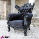 962 BAPOLB^B_d Poltrona FRENCH black/black      velluto 88x83x118