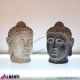 962 WU15416_d Testa Buddha nera 35x33x48 cm