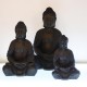 962 WU18109_e Buddha seduto H38cm marrone