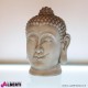 Testa Buddha grigia poly 48x33 cm