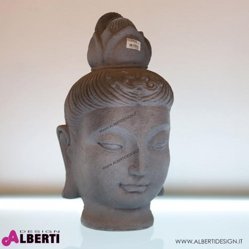 Testa Buddha in materiale sintetico 39x27x64cm