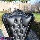 Poltrona MARILYN barocco black/black pelle