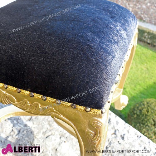 962 BASGABGL^B-AL_b Sgabello gold fog./black         simil-Alcantara 45x45x51