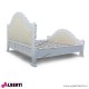 962 BA2145_d Letto Rose bianco/ecopelle crema 201/223x201/218xh100/150 cm