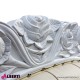 962 BA2145_g Letto Rose bianco/ecopelle crema 201/223x201/218xh100/150 cm