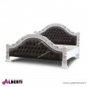 Letto Rose argento ant/ecop.marronantic.201/223x201/218xh100/150 cm