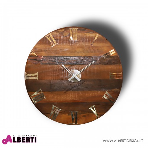 Orologio rotondo completamente in LEGNO Ø 79 cm