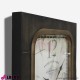 Orologio da parete legno scuro con quadrante chiaro con vetro 70x55cm