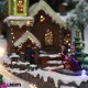 Villaggio Natale illuminato con musica 30 cm