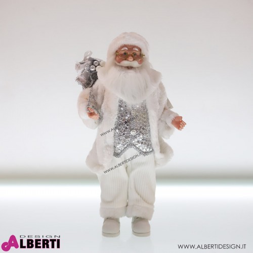 962 TT173567_a Babbo Natale in piedi bianco 45cm