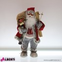 Babbo Natale rosso in plastica e tessuto H 68cm